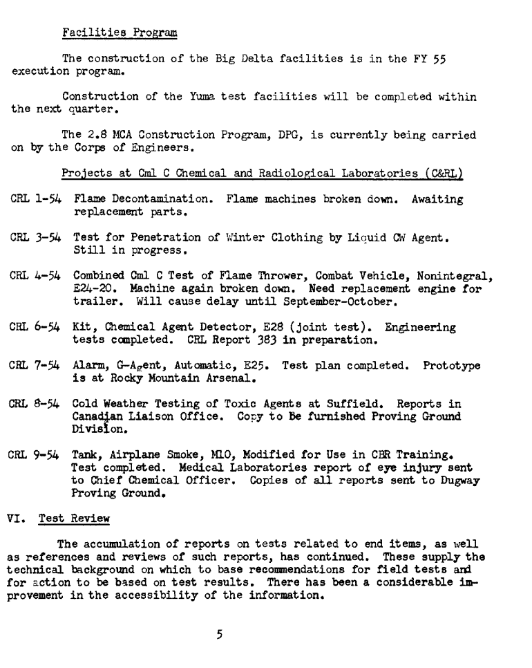 July 1954 Quarterly Report